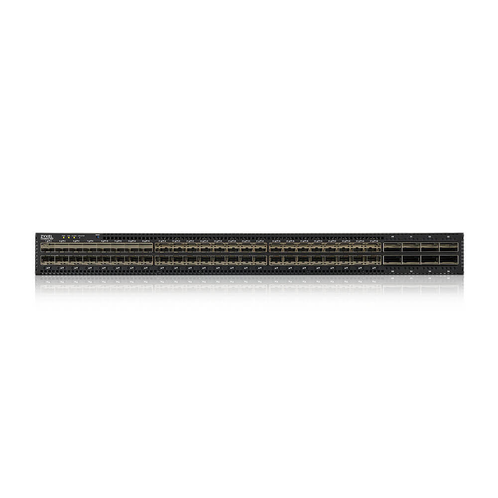 Zyxel Switch full managed Layer3 48 Port • Aggregation •  8x 100 QSFP28 Ports • 48x 25GbE/10GbE SFP+ Ports • CX4800-56F-EU0101F