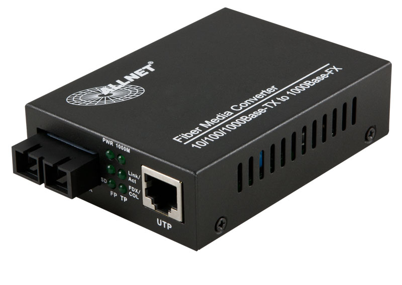 ALLNET Medienkonverter 10/100/1000BASE-T auf 1000BASE-LX Singlemode SC Anschluss 10km "ALL-MC105G-SC-SM" ALLNET Medienkonverter 10/100/1000BASE-T auf 1000BASE-LX Singlemode SC Anschluss 10km "ALL-MC105G-SC-SM"