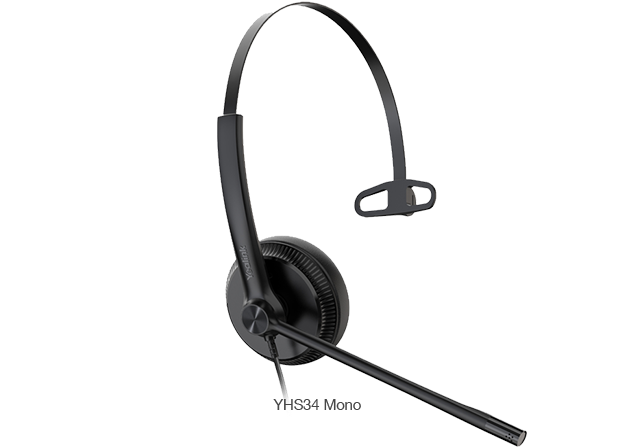 Yealink SIP zub. QD/RJ YHS34 Monaurales Headset mit NoiseCancelling