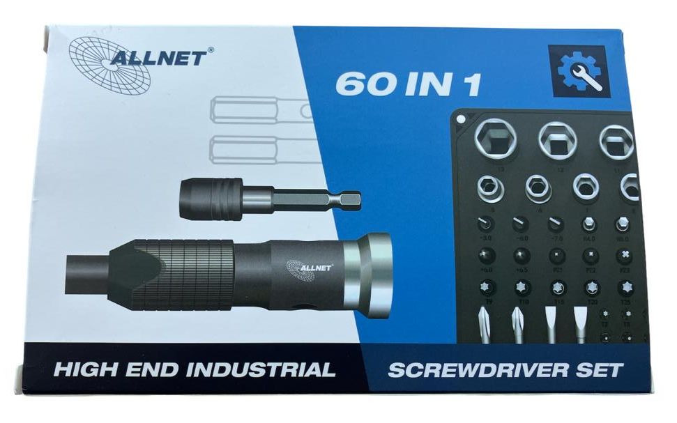 ALLNET Tools Schraubenzieher Set, Hochwertiges Toolkit/Werkzeug 60 Teile