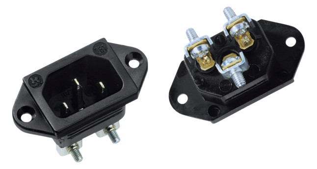 BACHMANN Kaltgertestecker 70degC E 10A 70degC Black Schraubanschluss