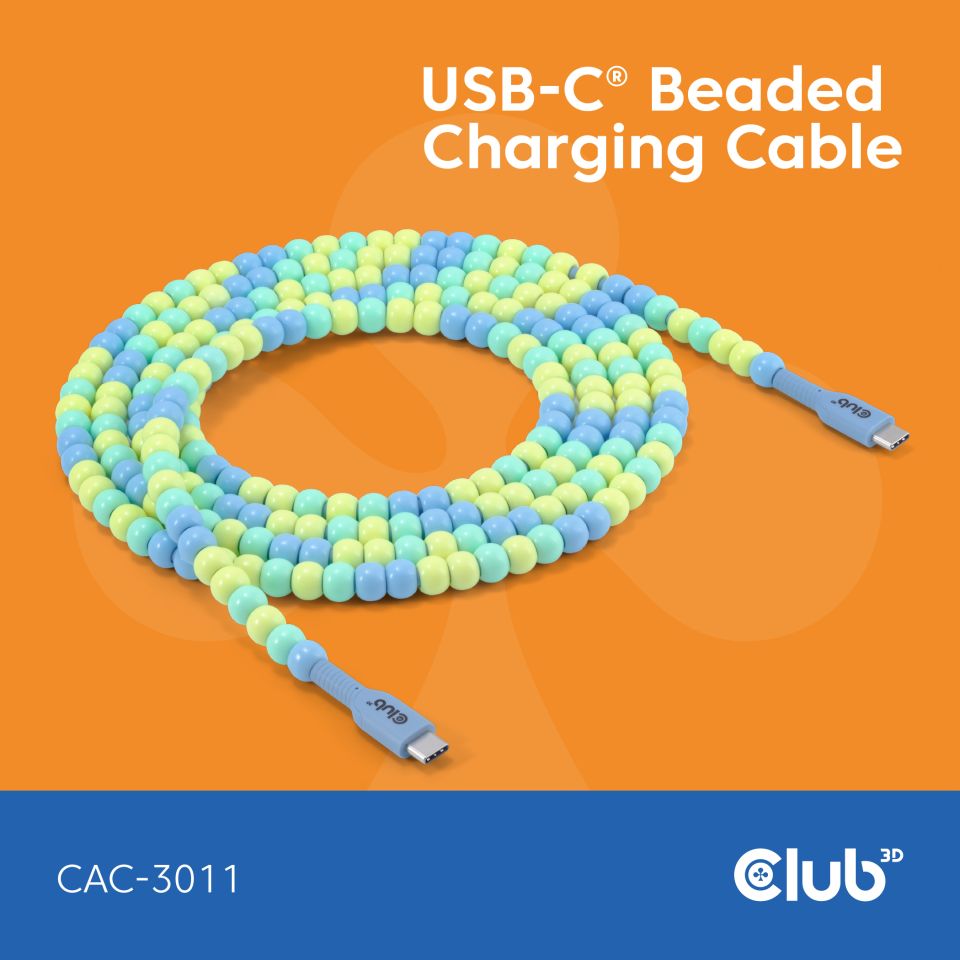 CLUB3D CAC-3011 USB cable 2 m USB C 0.48 Gbit/s 60 W Blue, Green