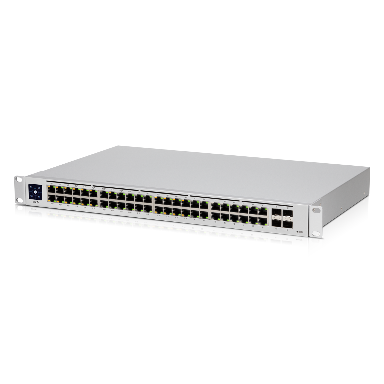 Ubiquiti Switch smart managed Layer2 52 Port • 48x GbE • PoE Budget 195W • 32x PoE at • 4x SFP • 19" • Lüfterlos • UniFi • USW-48-POE Ubiquiti Switch smart managed Layer2 52 Port • 48x GbE • PoE Budget 195W • 32x PoE at • 4x SFP • 19" • Lüfterlos • UniFi • USW-48-POE