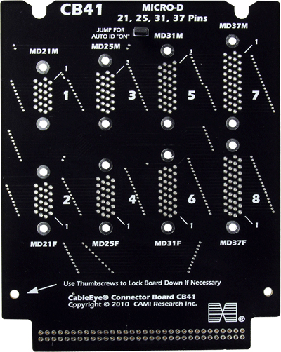 CableEye 771 / CB41 Interface-Platine (Micro D M-F 21/25/31/37-pin) CableEye 771 / CB41 Interface-Platine (Micro D M-F 21/25/31/37-pin)