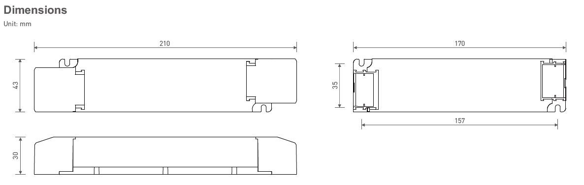 SELF Netzteil - 24V 120W IP20 TRIAC dim