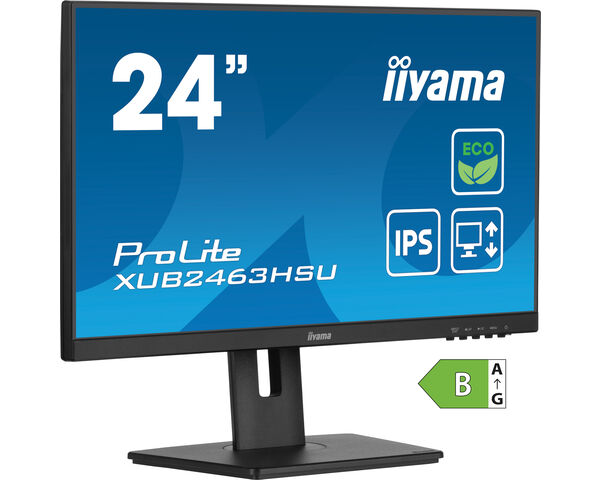 iiyama ProLite XUB2463HSU-B1 computer monitor 60.5 cm (23.8") 1920 x 1080 pixels Full HD LED Black