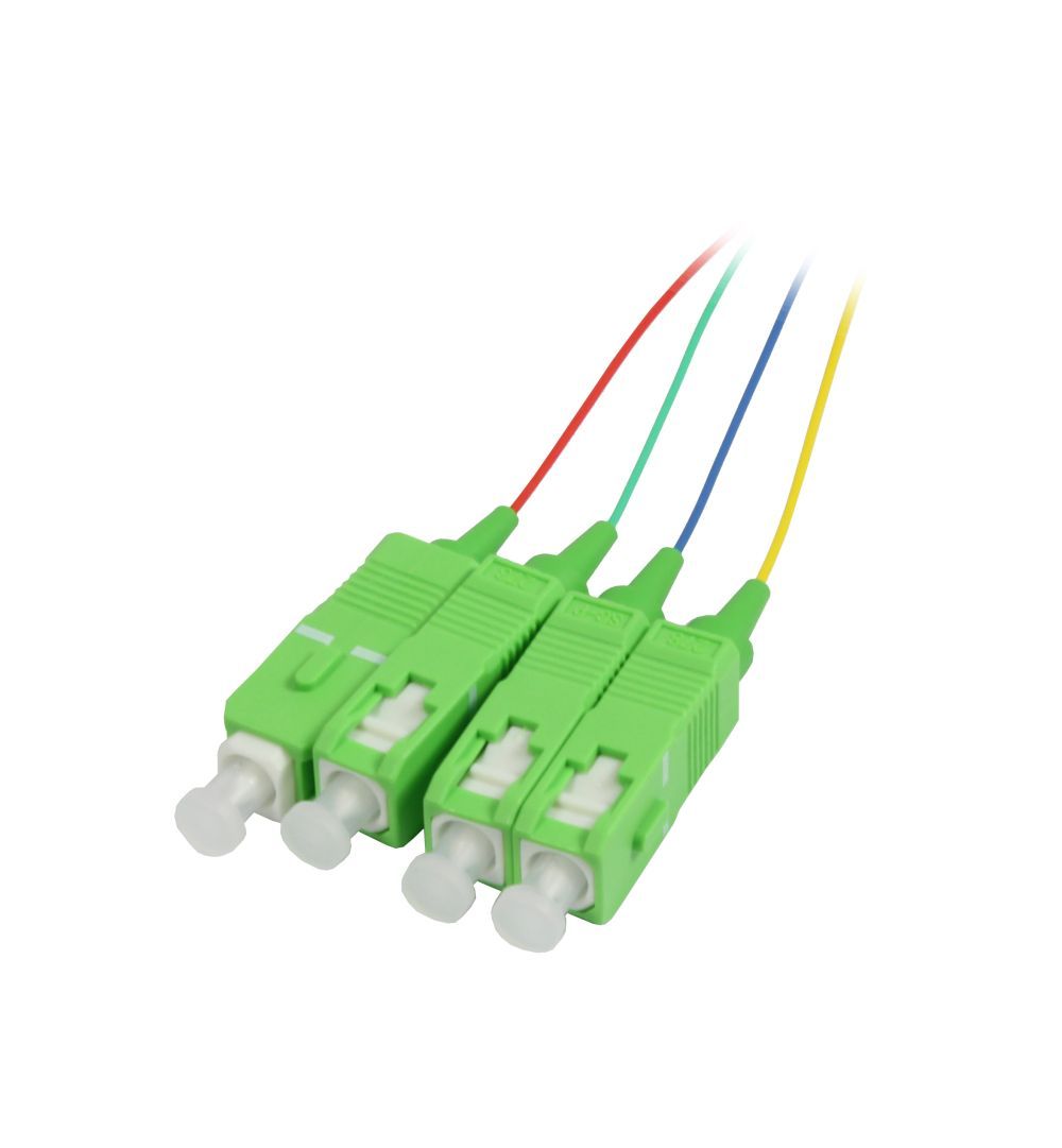 LWL-Pigtail-SC(APC)  9/125u, 1,5mtr. OS2,  4-Pack, farbig, G657.A2, Synergy 21, LWL-Pigtail-SC(APC)  9/125u, 1,5mtr. OS2,  4-Pack, farbig, G657.A2, Synergy 21,