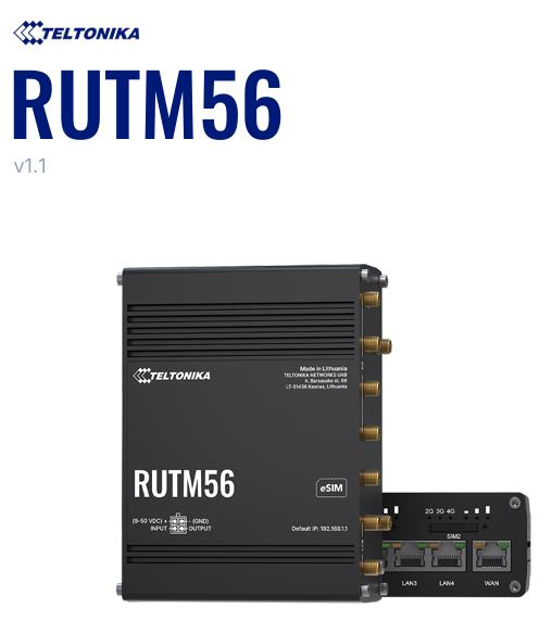 Teltonika · Router · RUTM56 · Dual (1x 5G + 1x 4G)  Router Teltonika · Router · RUTM56 · Dual (1x 5G + 1x 4G)  Router