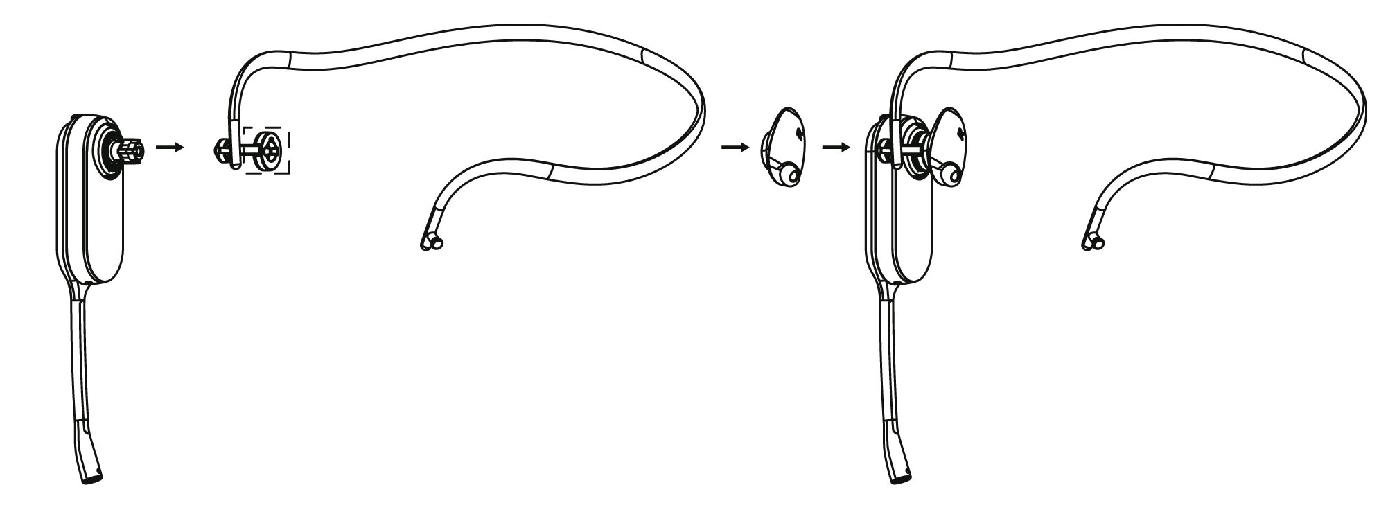 Yealink Headsets Neckband for WH63/WH67