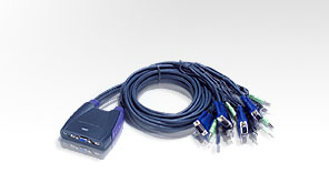 Aten KVM-Switch  4-fach Audio(only Speaker)/VGA/USB, direkt Aten KVM-Switch  4-fach Audio(only Speaker)/VGA/USB, direkt