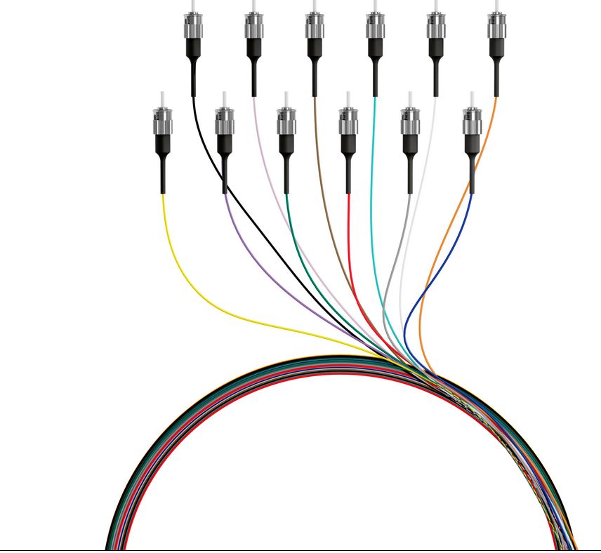 EFB Elektronik Fiber Pigtail ST OS2 G652D-colored set - 12 pieces