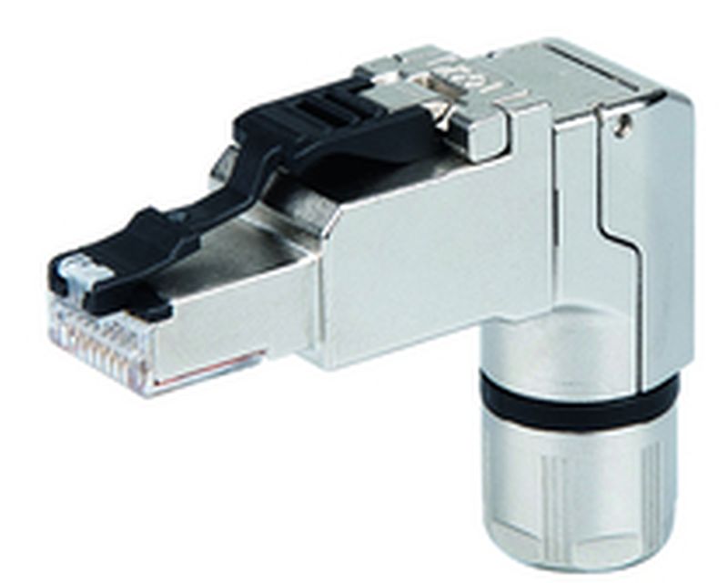 TelegäRtner Stecker, TP/RJ45, Feldkonfektionierbar, CAT6A, MFP8-4x90,T568B, Gewinkelt, 10-Pack