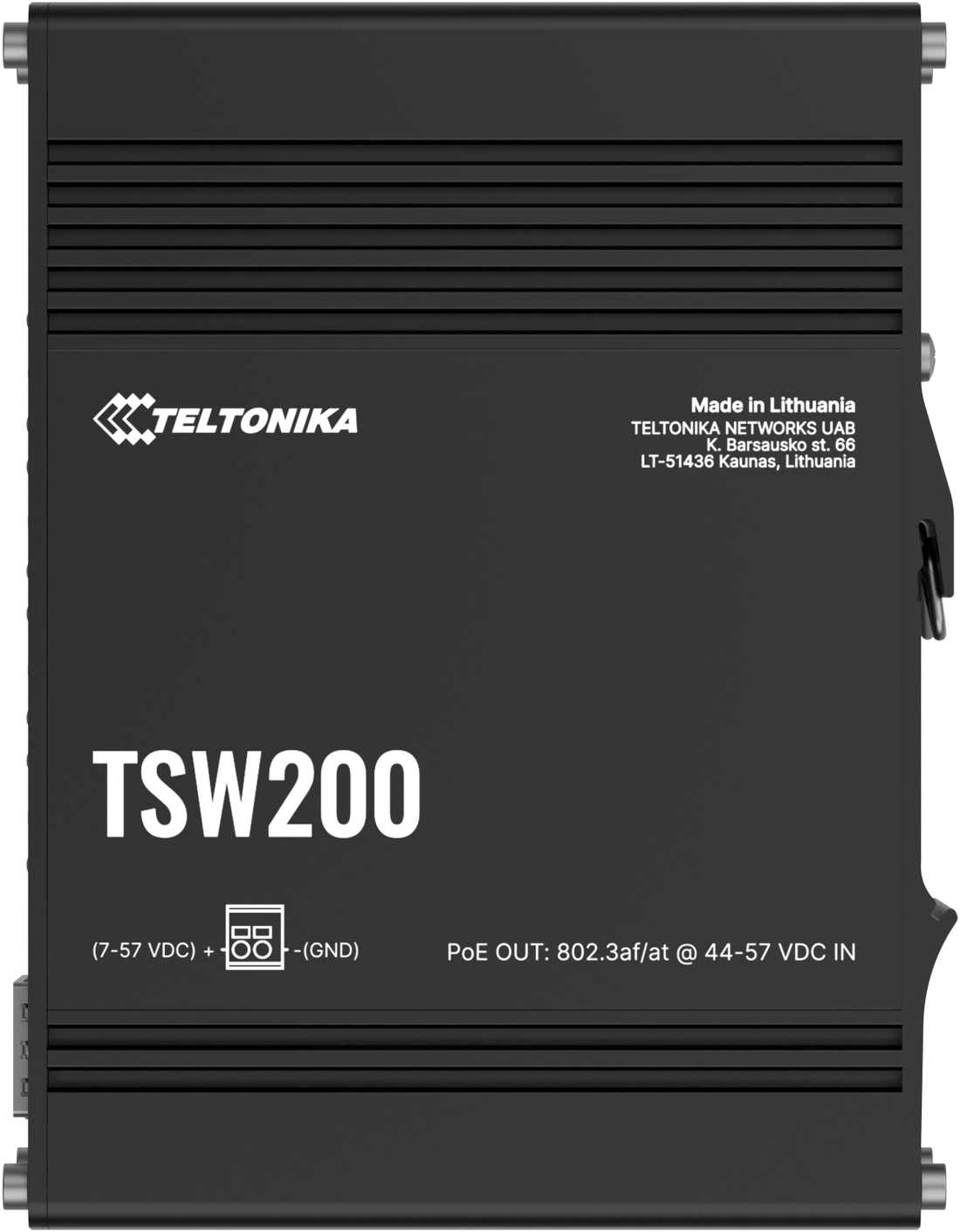 Teltonika TSW200 Unmanaged Gigabit Ethernet (10/100/1000) Power over Ethernet (PoE) Black