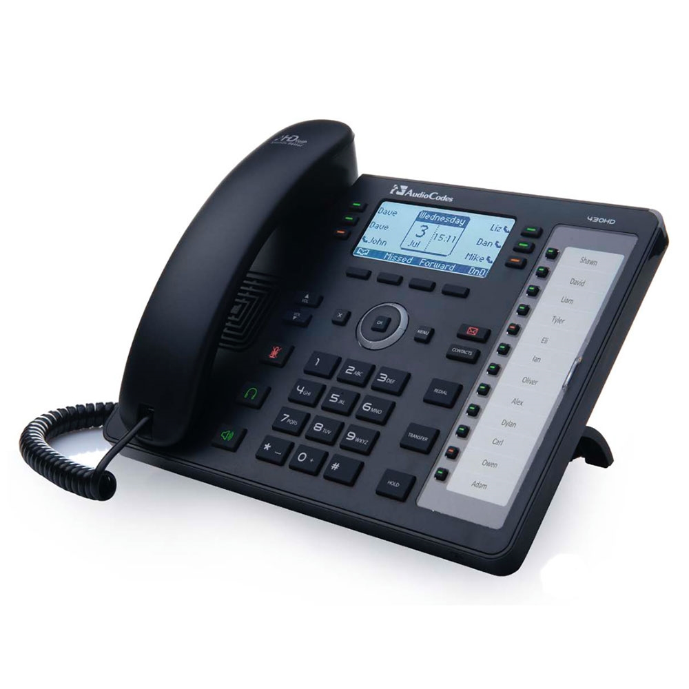 AudioCodes SfB IP-Phone 430HD, Gigabit, PoE, Black AudioCodes SfB IP-Phone 430HD, Gigabit, PoE, Black