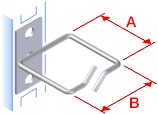 Triton 19 "Zbh. KabelbüGel Einzel, A80xB80mm, AußEn, Vorne O
