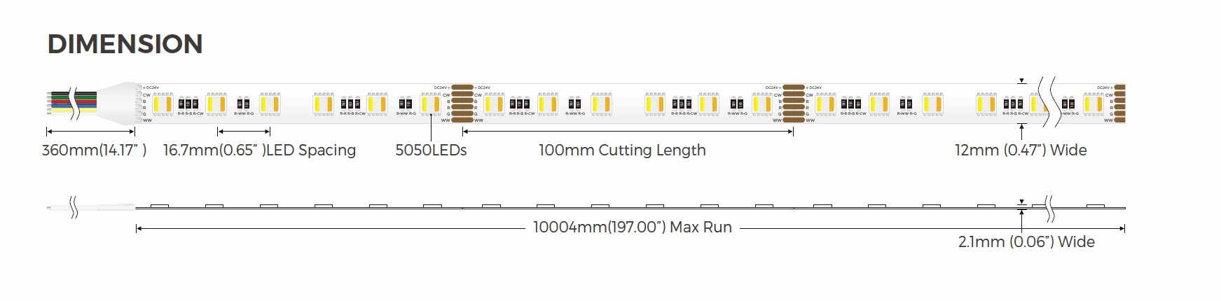Synergy 21 LED Flex Strip 5050 - 60 RGB DC24V + RGB-WW (RGB-CCT) one chip ULS 10m LP IP20