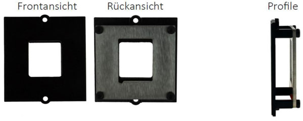 BACHMANN Custom Module Frame Fr 1x Keystone, Mit Metallhalterung, Black