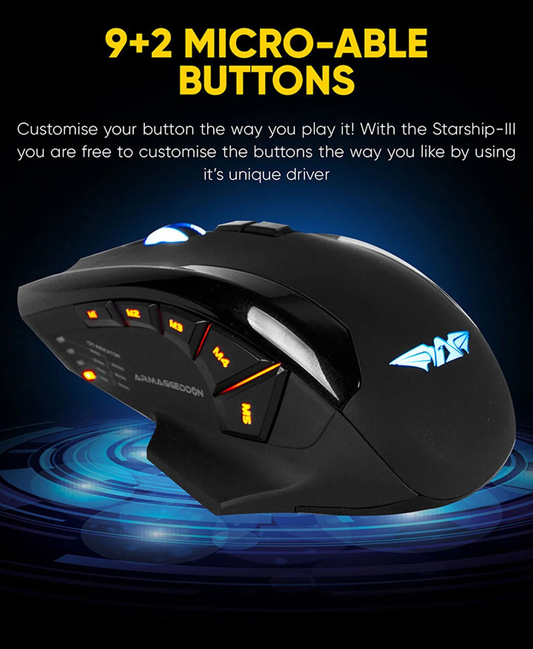 Armaggeddon Starship-III S.Soviets Macroable Gaming Mouse
