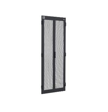Vertiv(KnüRr) Schrank,DCM,Zbh. TüR Perforiert 2-Teilig, B800/H2000mm, Schwarz