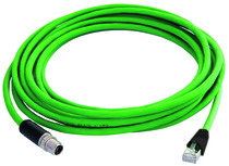 TelegäRtner, STX M12x1-RJ45 VL X-Kod. Cat.6A, 7,5m