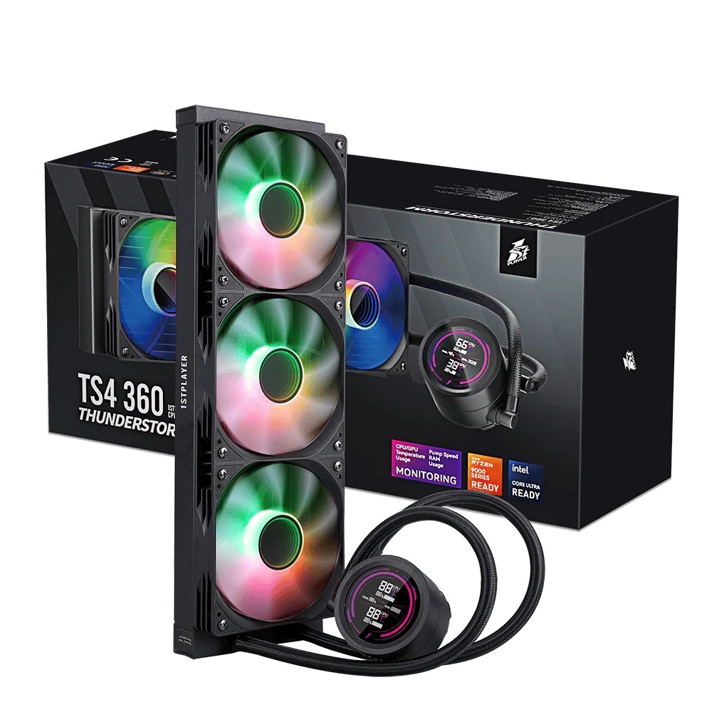 1stPlayer CPU Flüssigkeitskühler TS4 360 Schwarz