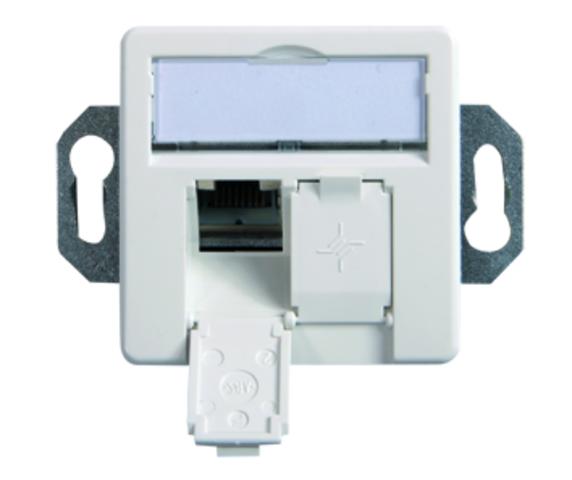 Dosen TP, UP, 2-Fach, CAT6A, 500Mhz, AW, Bodentankieinbau, AM