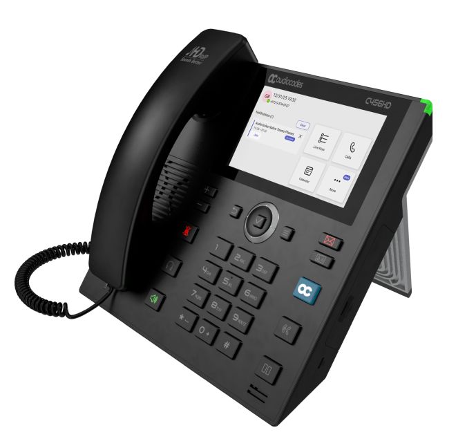 AudioCodes Teams C456HD IP-Phone PoE GbE black with integrated BT and Dual Band Wi-Fi 6