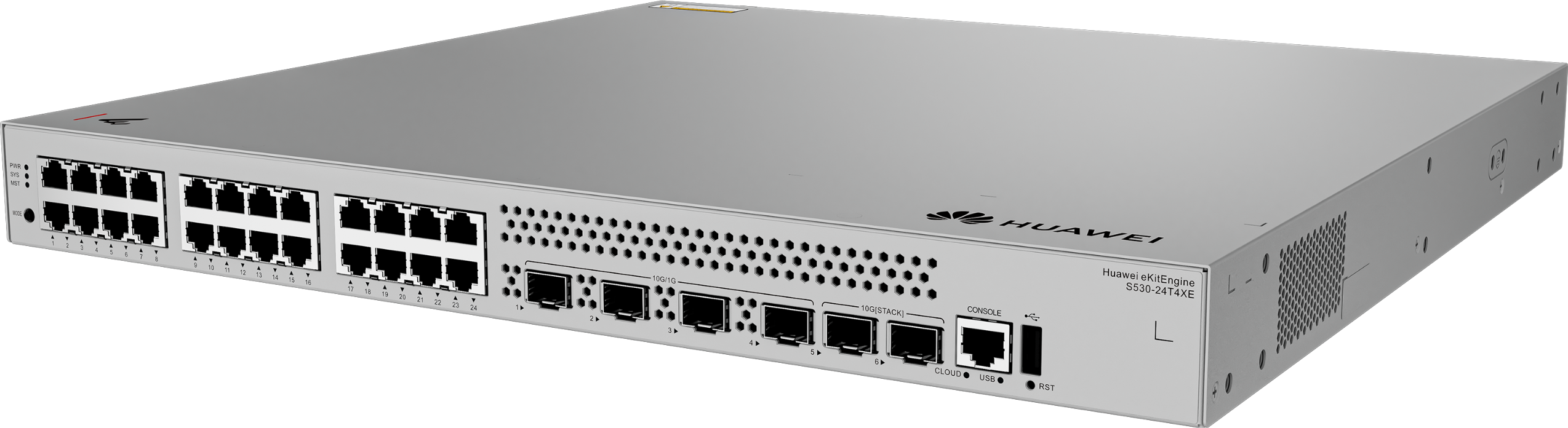 Huawei Core Switch Full Managed L3 28 Port • 24x GbE • 4x SFP • 2x SFP IStacking • 19 " • S530-24T4XE • EKit Huawei