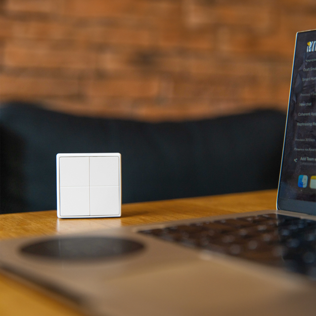 Shelly · Plug & Play · "Blu Wall Switch 4" · Wandtaster · 4-fach · 16 Aktionen · Weiß Shelly · Plug & Play · "Blu Wall Switch 4" · Wandtaster · 4-fach · 16 Aktionen · Weiß