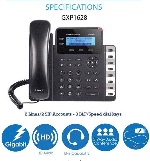 GRANDSTREAM GXP1628 BASIC IP PHONE