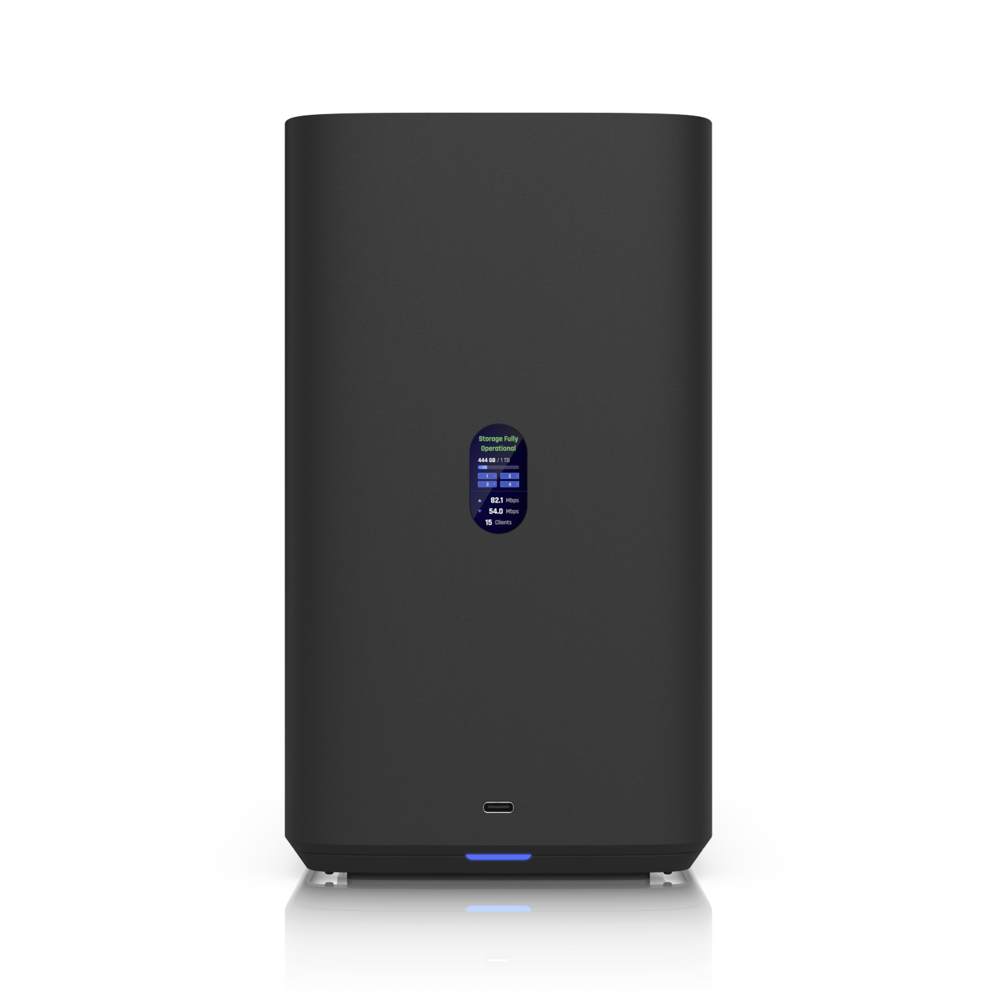 Ubiquiti UniFi NAS System UNAS 4 • 4x 2.5/3.5" HDD • 2x M.2 NVMe SSD • 1x 2.5GbE • 1x 5Gbps USB-C • black • UNAS-4-B