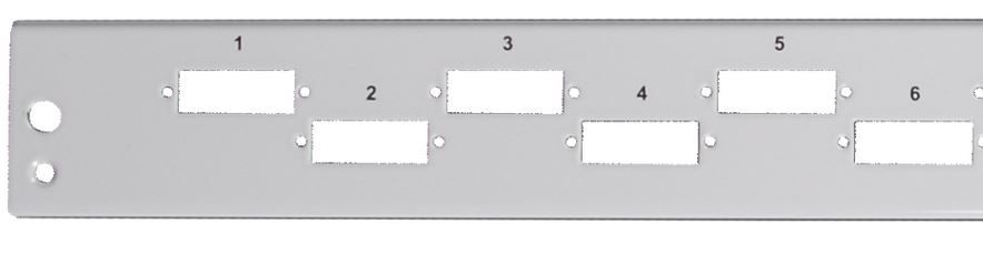 LWL-Patchpanel, zbh. Frontblende SC Duplex/LC Quad vertikal 24x, ohne Kupplungen, schwarz,