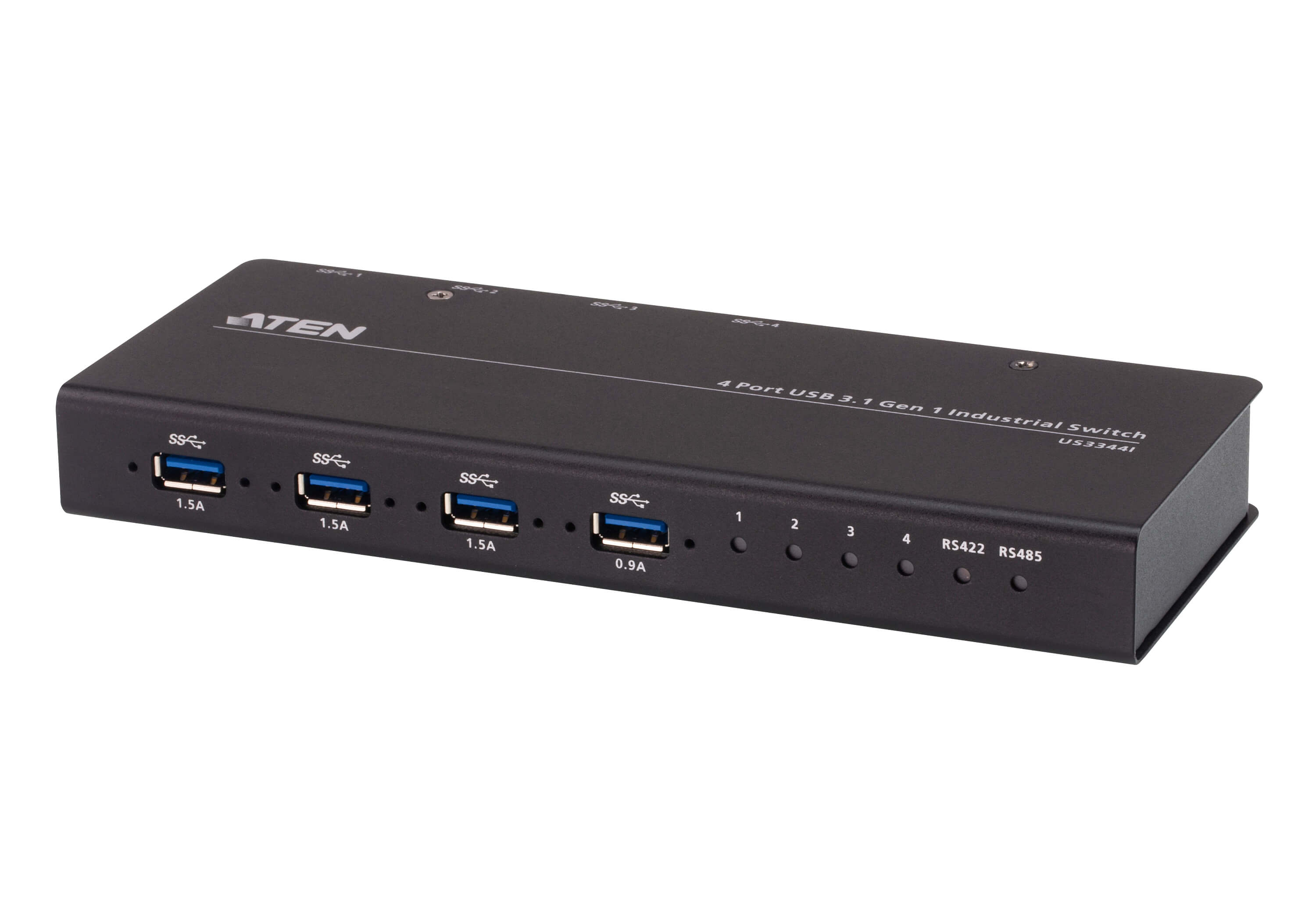 Aten USB-Switch 4-fach, 4 x 4 USB 3.2 Gen 1 Industrie Hub Switch Aten USB-Switch 4-fach, 4 x 4 USB 3.2 Gen 1 Industrie Hub Switch