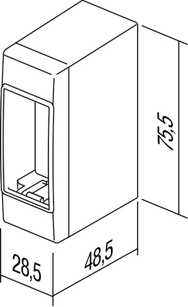 TEM Serie  Modul Aufputzgehäuse IP20 BOX NO CUBO WITH BACK SIDE COV