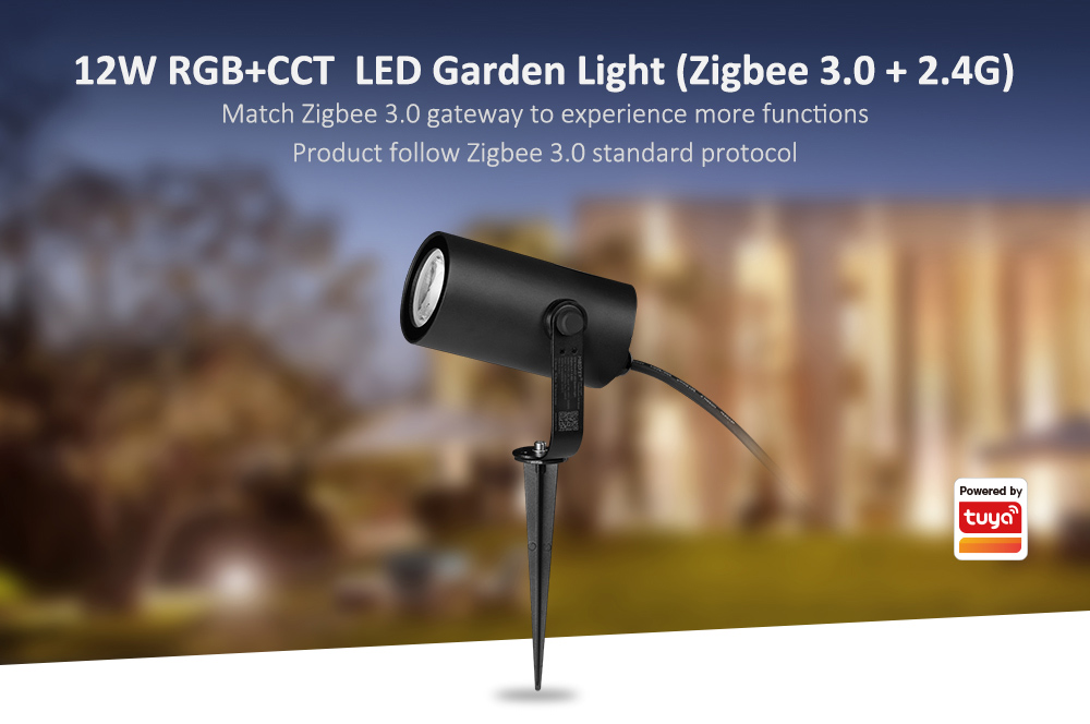 LED Garten Lampe 12W RGB CCT Zigbee3.0 2,4G 230V Milight/Miboxer