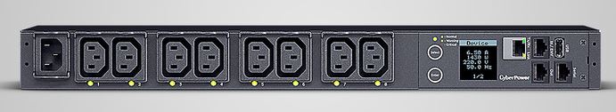 CyberPower PDU, Switched MBO, 230V/10A, 1HE,  8xC13 Ausgang, 1xC14 Eingang,