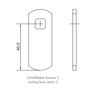 U&Z Zubehör CX2192 Schließhebel Variante 2