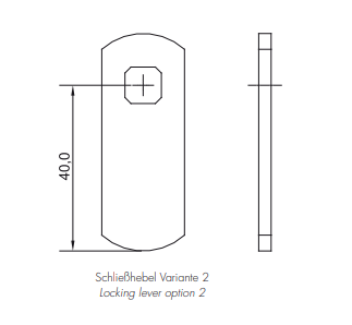 U&Z Zubehör CX2192 Schließhebel Variante 2 U&Z Zubehör CX2192 Schließhebel Variante 2