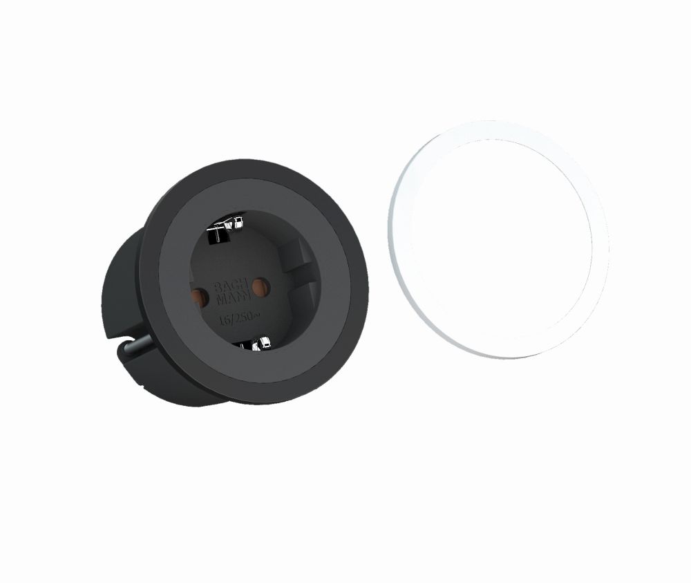 BACHMANN PIX 1x Safety Contact Mit Zierringen In Wei Und Schwarz, GST-Kupplung