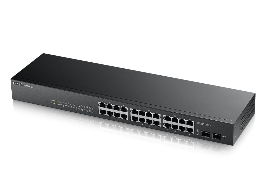 Zyxel GS-1900-24 v2 Managed L2 Gigabit Ethernet (10/100/1000) 1U Black