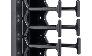 Triton 19 "Zbh. KabelfüHrungssystem Vertikal, 42HE, FüR 800mm Breite SchräNke, Schwarz, Zweireihig