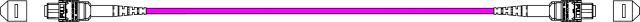 LWL-MTP®-Female Patchkabel OM4 LowLoss, 24 Faser, Typ A 1:1, erika-violett,  20m