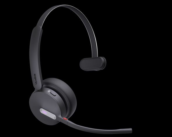 Yealink WH64 Hybrid Mono Teams Headset Wireless Head-band Office/Call center Micro-USB Bluetooth Black