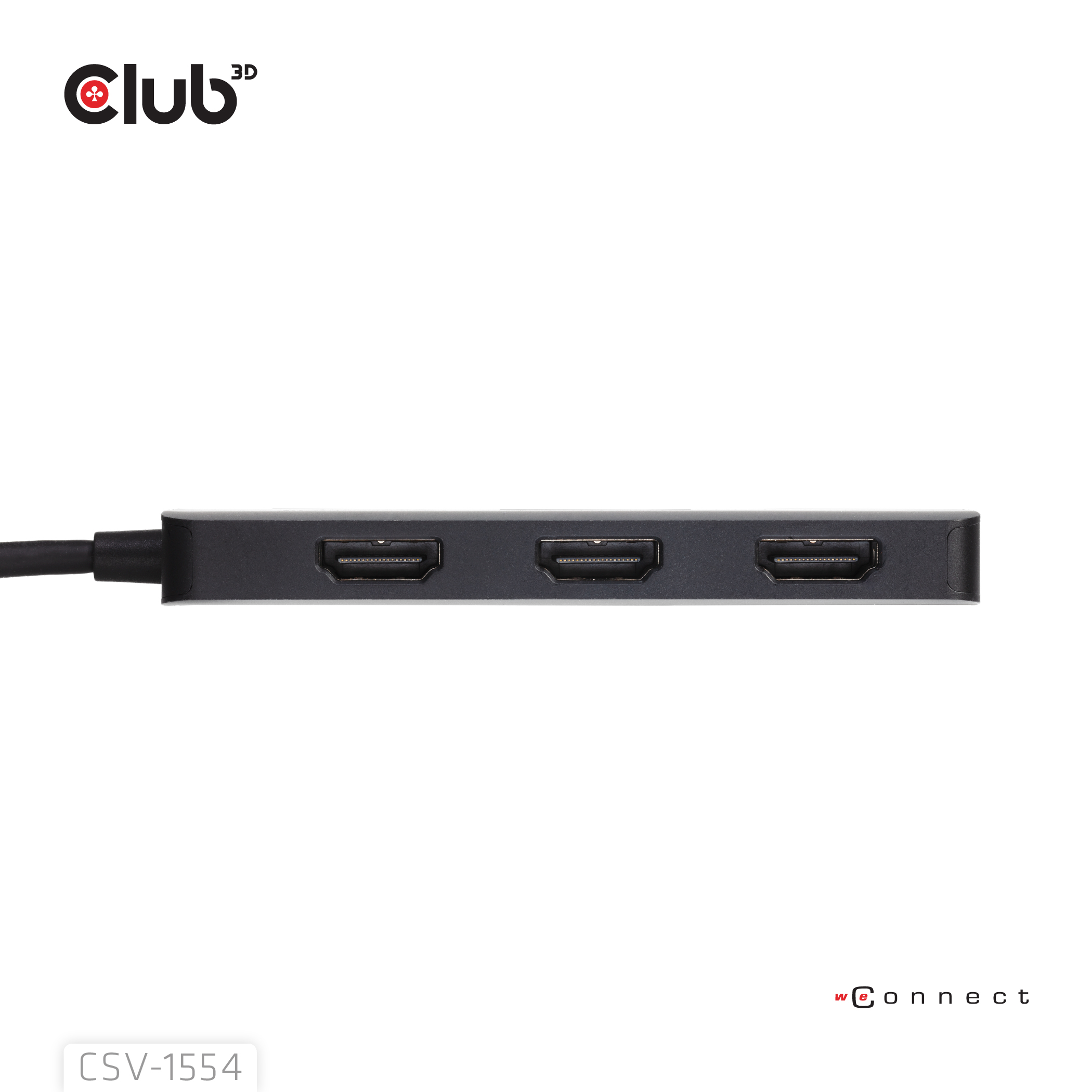 Club 3D Multi Stream Transport Hub USB 3.2 Typ C => 3x HDMI 4K60Hz
