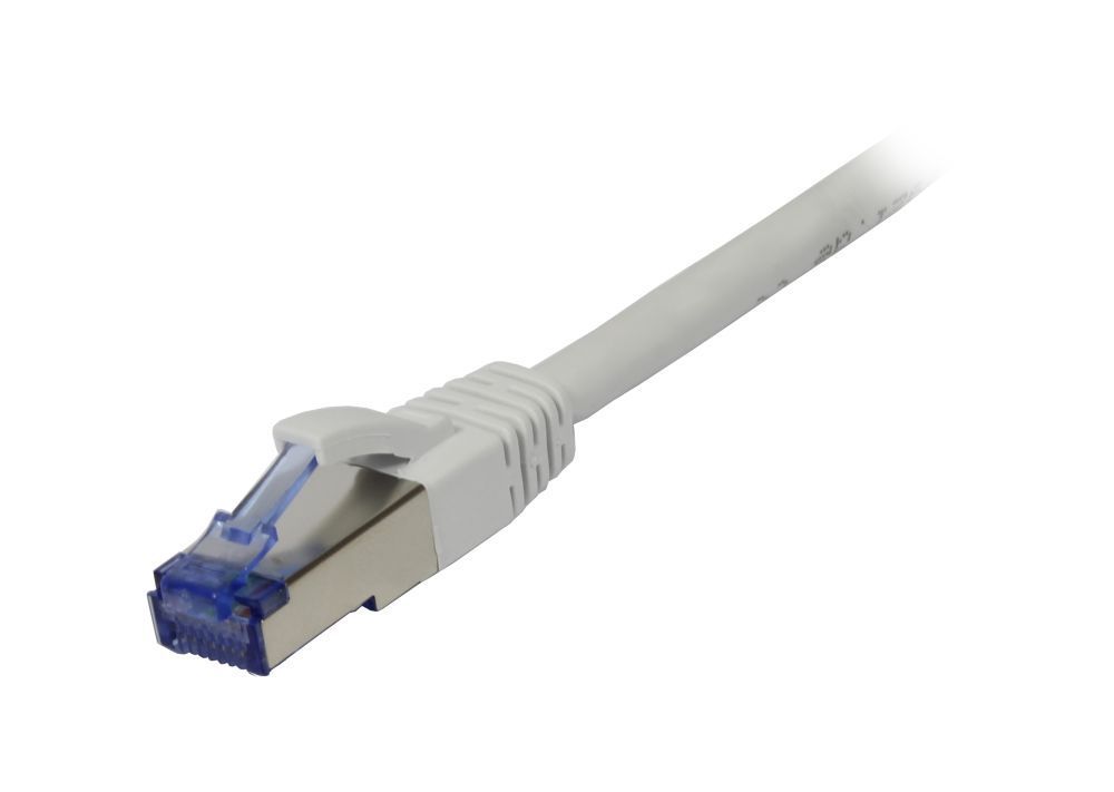 Patchkabel RJ45, CAT6A 500Mhz,15m, weiss, S-STP(S/FTP),  Komponent getestet(GHMT certified), AWG26, Synergy 21