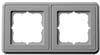 TelegäRtner Dose Abdeckrahmen 2-Fach Alpine White 151x80x8 7mm
