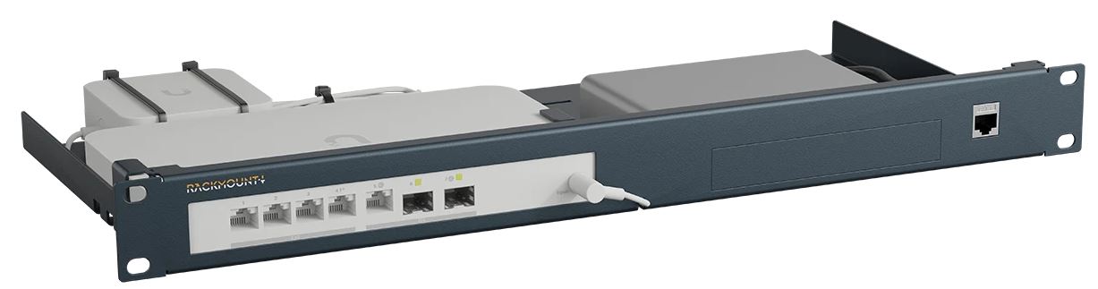 Rackmount.IT, Rack Mount Kit for Ubiquiti, Unifi UCG-FIBER/UXG-FIBER/UCK-G2-PLUS, 1HE/19",