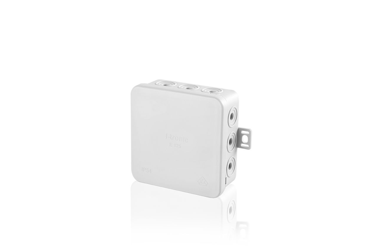 F-Tronic FR Abzweigkasten IP54, 75x75x40mm, Grau, E125