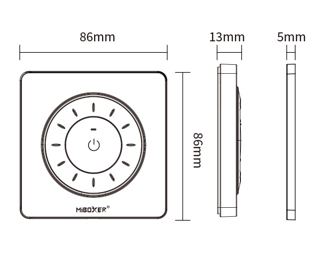 Synergy 21 LED Fernbedienung Rotating Wheel Remote 2,4GHz (b) dual white (CCT) *Milight/Miboxer*