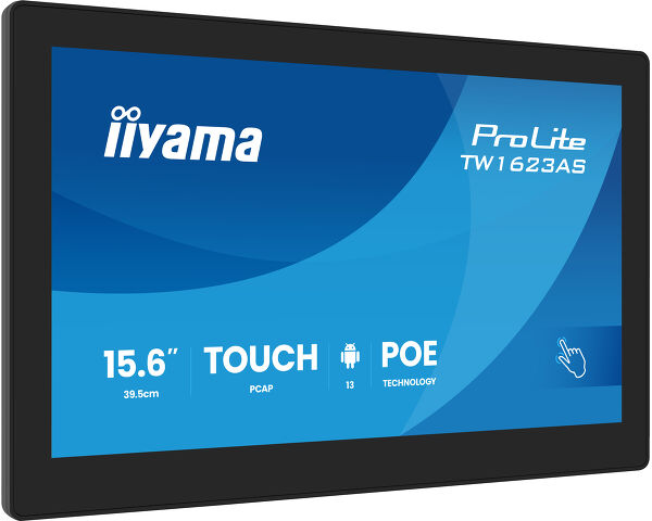 iiyama TW1623AS-B3P computer monitor 39.6 cm (15.6") 1920 x 1080 pixels Full HD LED Touchscreen Black